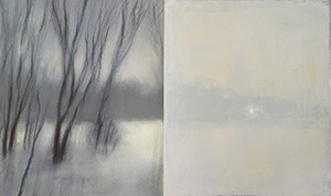 Image of the painting Winter Woods and Clearing by Adam Straus.